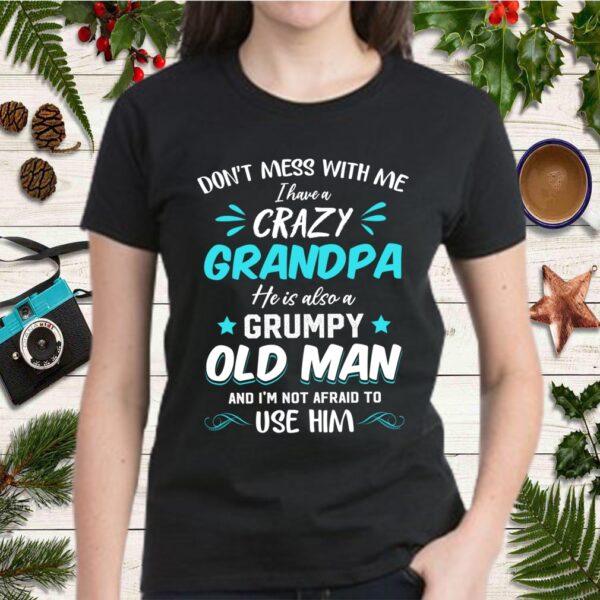 Proud Grandkids Crazy Grandpa Birthday Retro Shirt Papa Dad Graduation Fathers Day T-Shirt