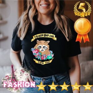 Raccoon trash but like cute Tho flower hoodie, sweater, longsleeve, shirt v-neck, t-shirt 2