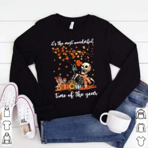 Skeleton Its The Most Wonderful Time Of The Year Pumpkin Halloween hoodie, sweater, longsleeve, shirt v-neck, t-shirt 1