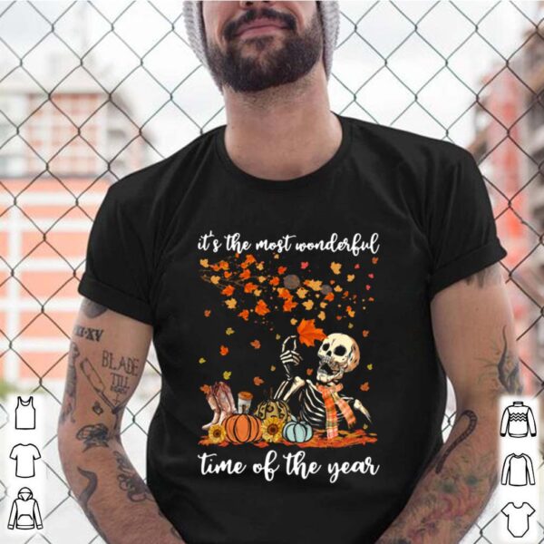 Skeleton It’s The Most Wonderful Time Of The Year Pumpkin Halloween hoodie, sweater, longsleeve, shirt v-neck, t-shirt