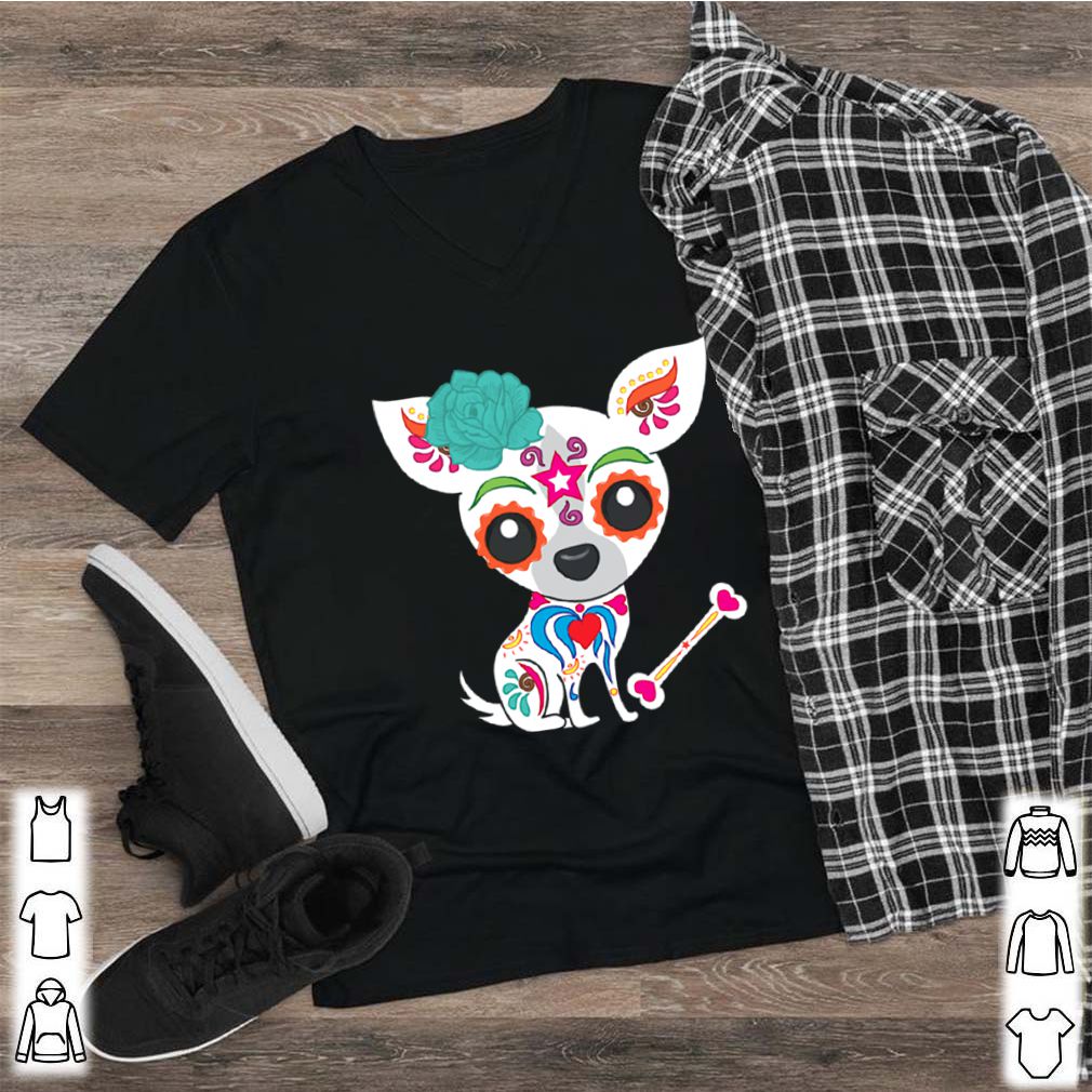 Skull Chihuahua Day Of The Dead shirt 2 hoodie, sweater, longsleeve, v-neck t-shirt