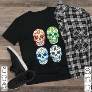 Sugar Skull Color Day Of Dead Dia De Muertos shirt 2