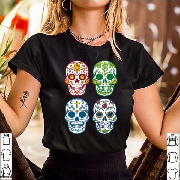 Sugar Skull Color Day Of Dead Dia De Muertos shirt