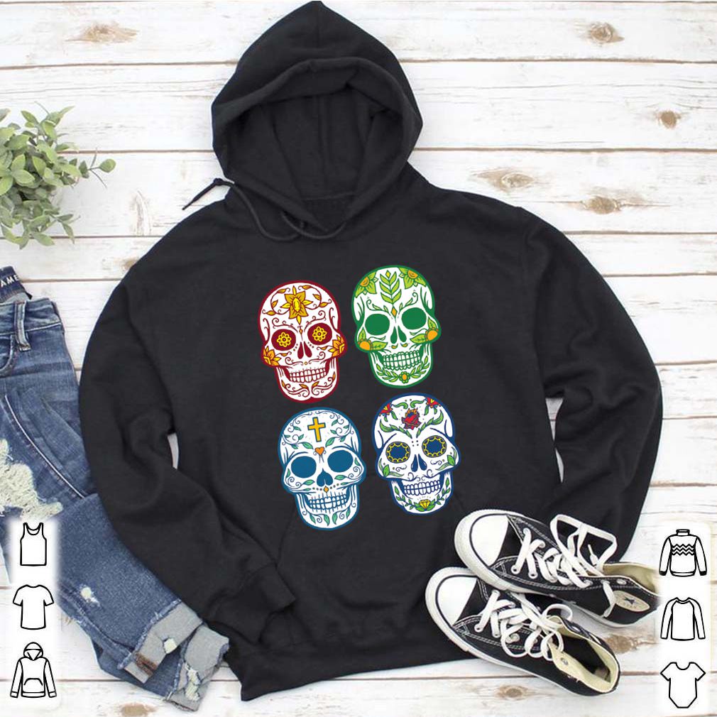 Sugar Skull Color Day Of Dead Dia De Muertos shirt 5