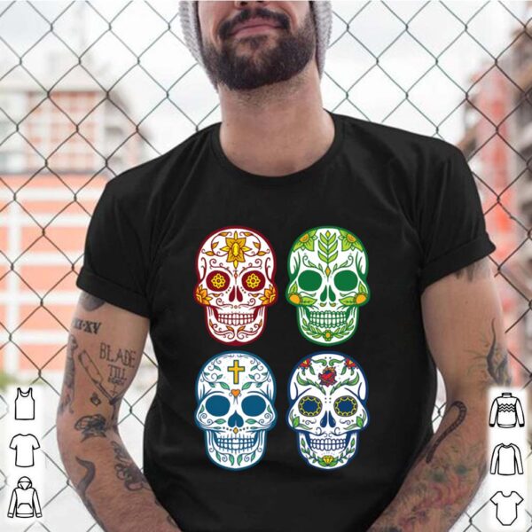 Sugar Skull Color Day Of Dead Dia De Muertos shirt