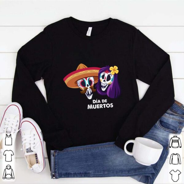 Sugar Skull Couple Day Of The Dead Dia De Muertos shirt