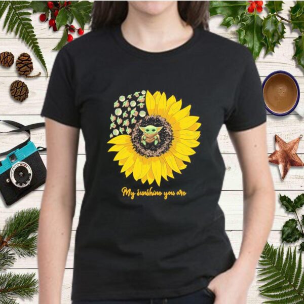 Sunflower baby yoda my sunshine you are shirt