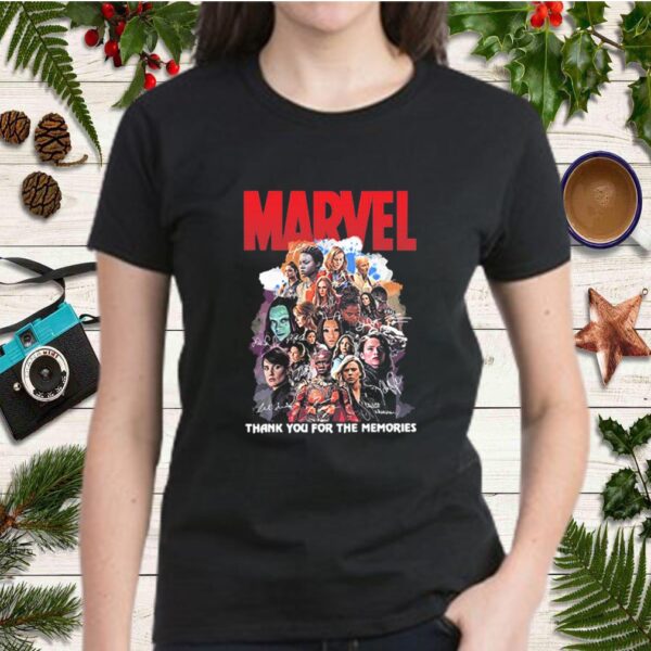 Woman Marvel thank you for the memories signatures shirt