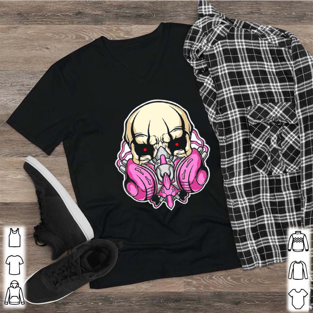 skull gas mask awesome graphic shirt 2
