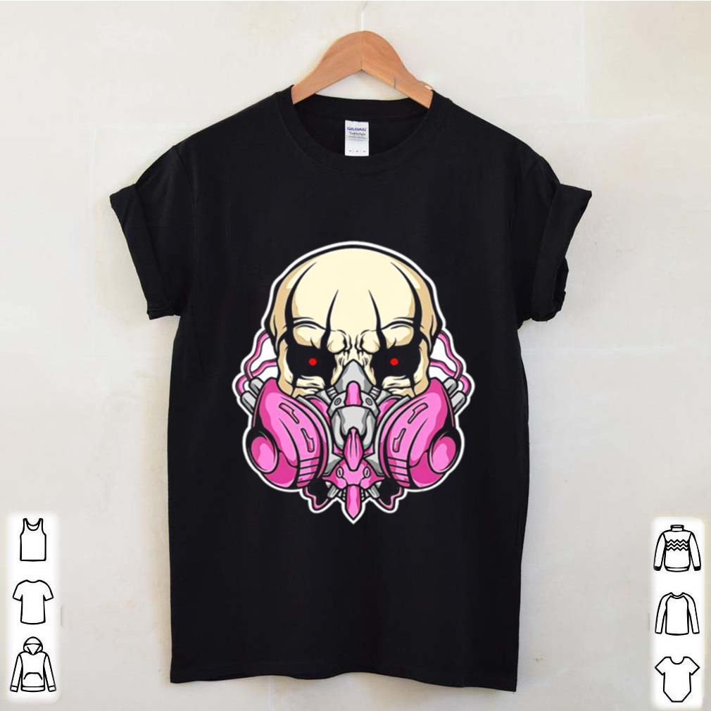 skull gas mask awesome graphic shirt 4