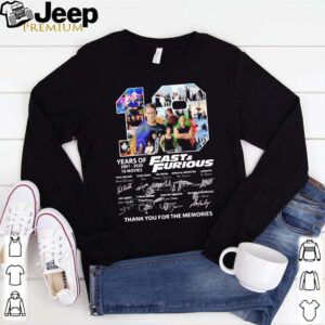 19 years of 2001 2020 Fast and Furious 10 movies signature shirts