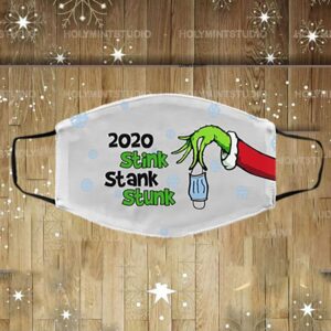 2020 Stink Stank Stunk – Funny Quarantined Christmask Washable Reusable Custom – Printed Cloth Face Mask