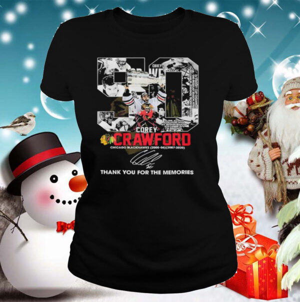 50 Corey Crawford Chicago Blackhawks Thank You For The Memories shirt
