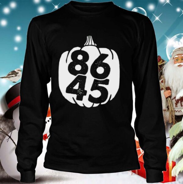 86 45 vote trump out 11320 halloween pumpkin shirt