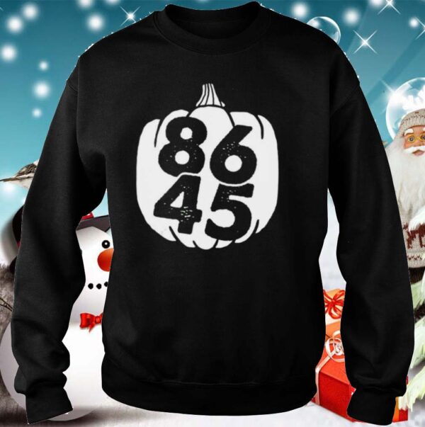 86 45 vote trump out 11320 halloween pumpkin shirt