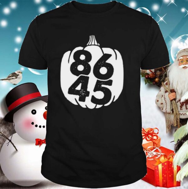 86 45 vote trump out 11320 halloween pumpkin shirt