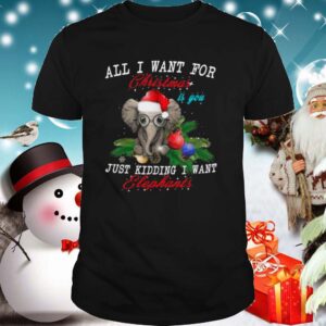 All I Want For Christmas Is You Just Kidding I Want Elephants 2020 Christmas shirt