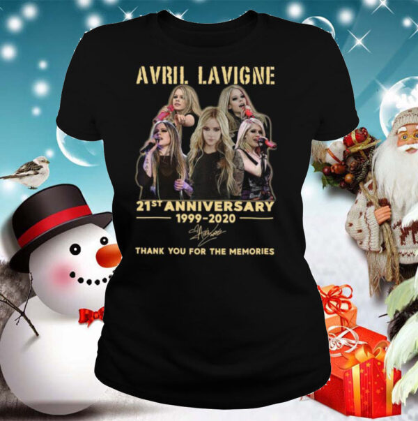 Avril Lavigne 21st Anniversary 1999 2020 Thank You For The Memories Signature shirt