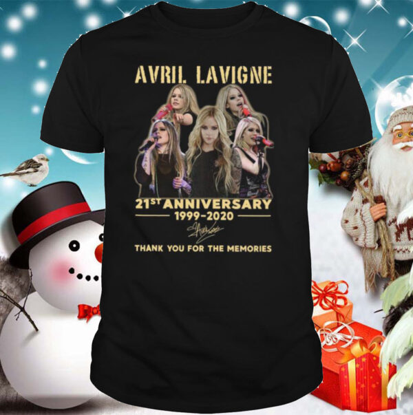 Avril Lavigne 21st Anniversary 1999 2020 Thank You For The Memories Signature shirt
