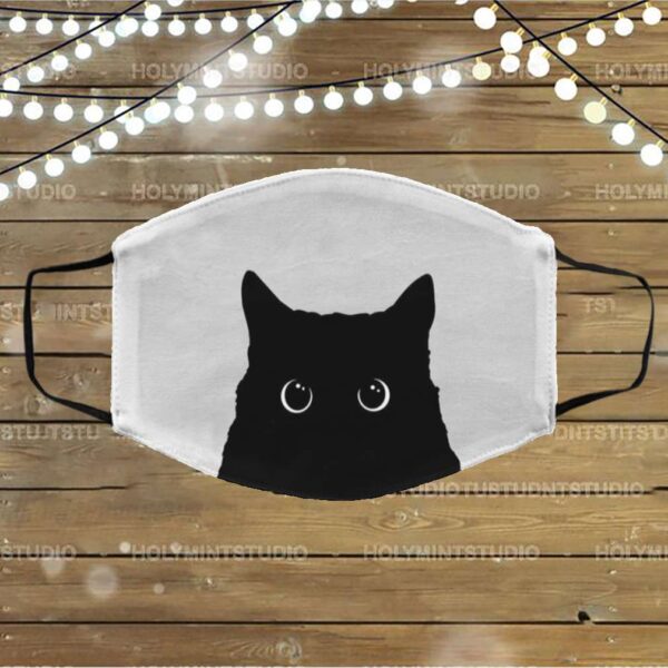Black Cat Washable Reusable Custom – Printed Cloth Face Mask Cover