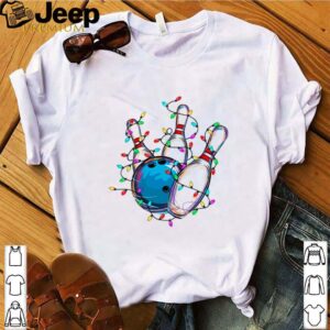 Bowling Christmas lights shirt