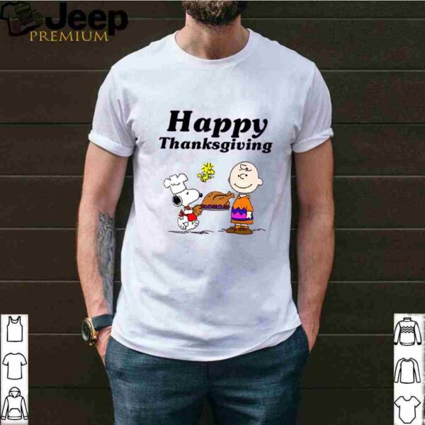 Charlie Brown Snoopy Happy Thanksgiving Graphic Cooking Apron hoodie, sweater, longsleeve, shirt v-neck, t-shirt