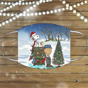 Christmas Charlie Snoopy Woodstock Face Mask - Copy