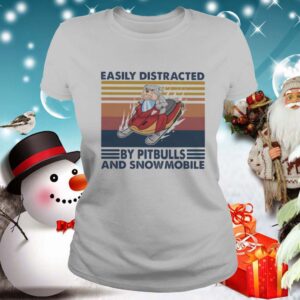 Easily distracted by pitbulls and snowmobile dog vintage hoodie, sweater, longsleeve, shirt v-neck, t-shirt 2