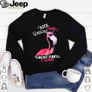 Flamingo Rock Paper Scissors Throat Punch I Win Shirt