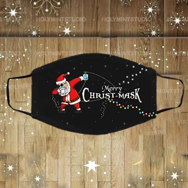 Funny Merry Christ-mask Santa Dabbing Wearing Mask Christmas Washable Reusable Custom Printed Cloth Face Mask Cover