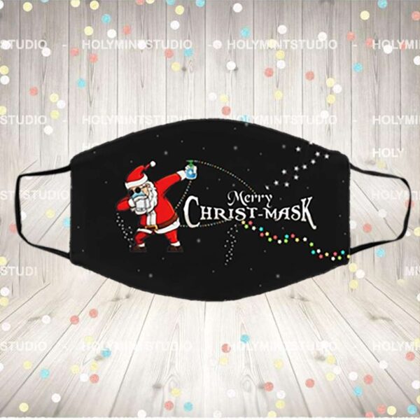 Funny Merry Christ-mask Santa Dabbing Wearing Mask Christmas Washable Reusable Custom Printed Cloth Face Mask Cover