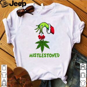 Grinch hand holding weed mistlestoned Christmas hoodie, sweater, longsleeve, shirt v-neck, t-shirt 4