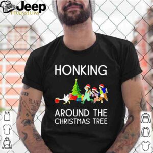 Honking around the christmas tree goose child christmas sweater shirt