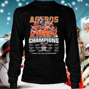 Houston astros american league championship series champions thank you for the memories signatures hoodie, sweater, longsleeve, shirt v-neck, t-shirt 4