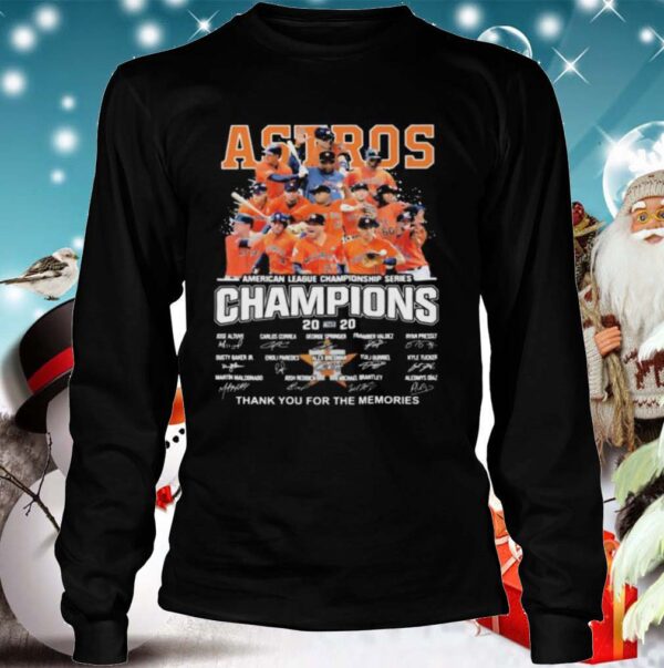 Houston astros american league championship series champions thank you for the memories signatures hoodie, sweater, longsleeve, shirt v-neck, t-shirt 4