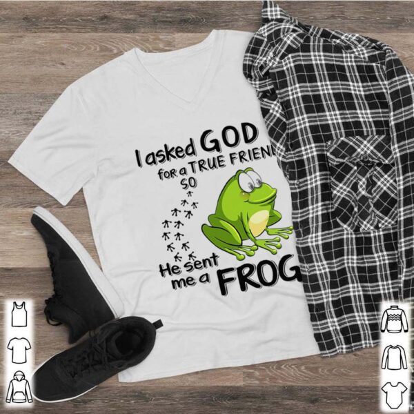 I Asked God For True Friend So He Sent Me A Frog hoodie, sweater, longsleeve, shirt v-neck, t-shirt