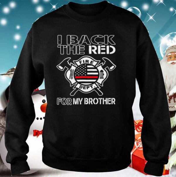 I Back The Red For My Brother American Flag shirt