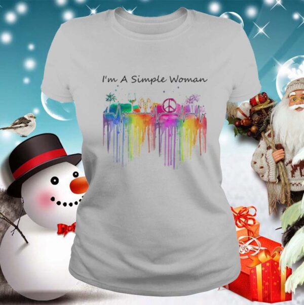Im A Simple Woman Wine Flip Flop Bale shirt