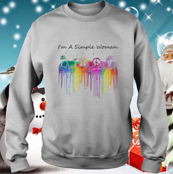 Im A Simple Woman Wine Flip Flop Bale shirt