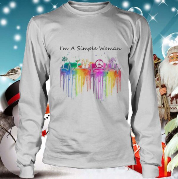 Im A Simple Woman Wine Flip Flop Bale shirt