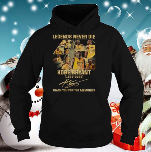 Legends Never Die 42 Kobe Bryant 1978 2020 Thank You For The Memories Signature hoodie, sweater, longsleeve, shirt v-neck, t-shirt 3