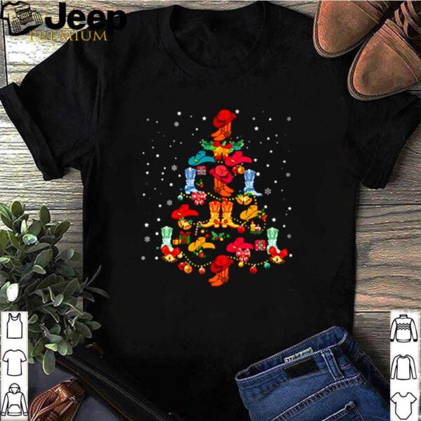 Line boots as Christmas tree hoodie, sweater, longsleeve, shirt v-neck, t-shirt