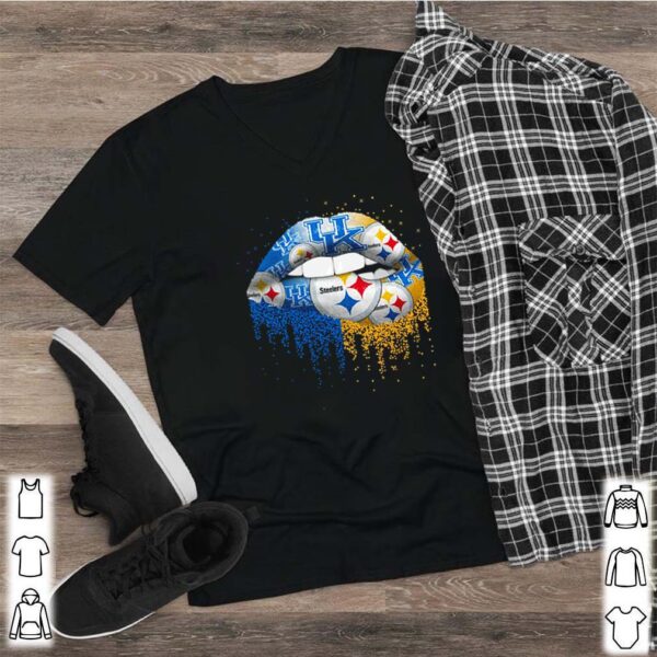 Lips Kentucky Wildcats and Pittsburgh Steelers shirt