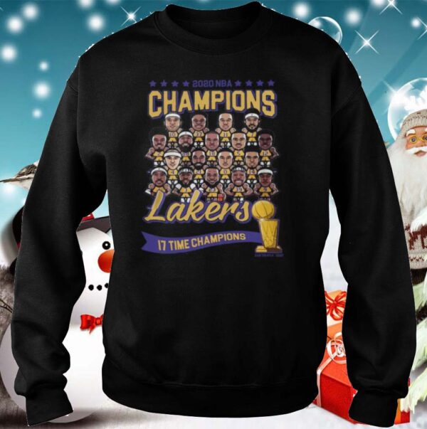 Los Angeles Lakers 2020 NBA Champions Los Angeles Lakers 17 Time Champions shirt