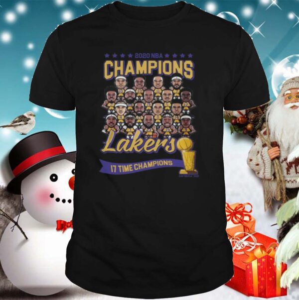 Los Angeles Lakers 2020 NBA Champions Los Angeles Lakers 17 Time Champions shirt