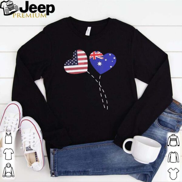 Loving Australia USA Flag Heart Australian Americans Love hoodie, sweater, longsleeve, shirt v-neck, t-shirt