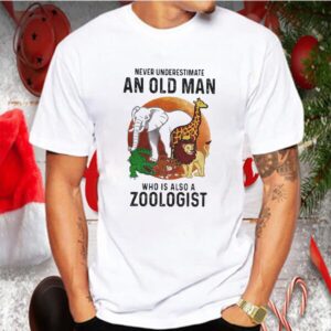 Never underestimate an old man who is also a zoologist sunset shirt