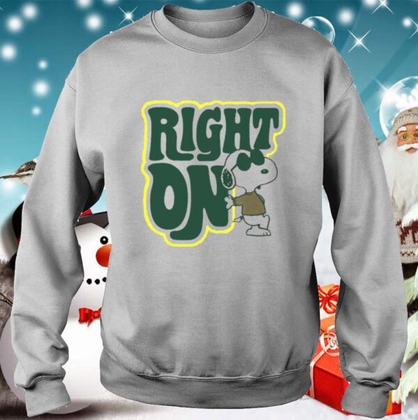 Peanuts Woodstock 50th anniversary right on Snoopy shirt