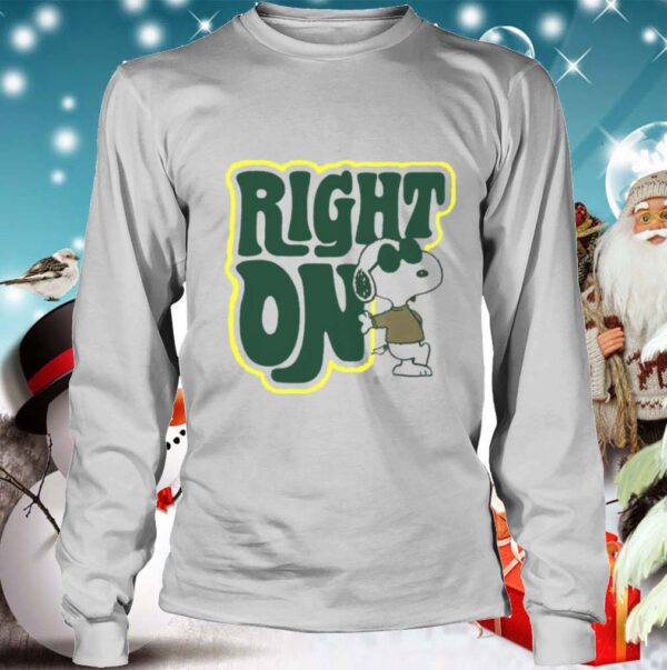 Peanuts Woodstock 50th anniversary right on Snoopy shirt