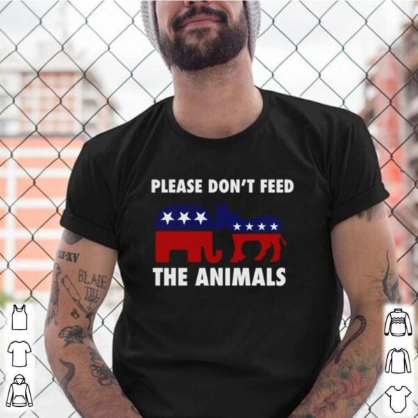 Please don’t feed the animals republican rlephant and democratic donkey shirt